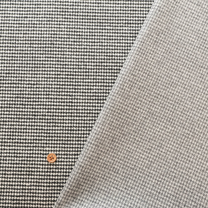 Bishu Washable Tweed Fabric - Houndstooth Pattern - nomura tailor