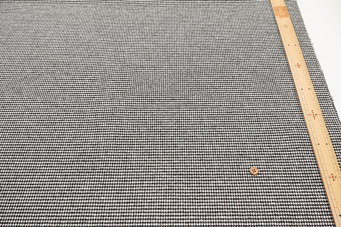 Bishu Washable Tweed Fabric - Houndstooth Pattern - nomura tailor
