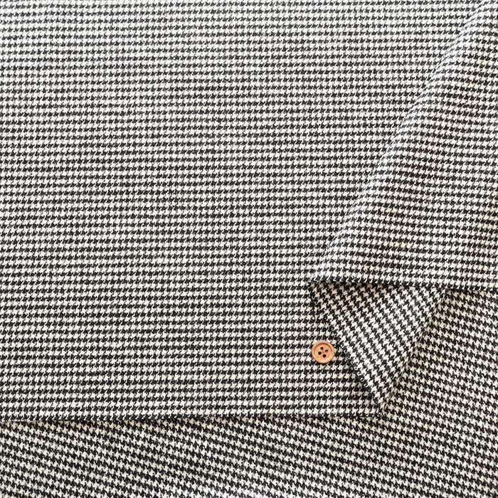 Bishu Washable Tweed Fabric - Houndstooth Pattern - nomura tailor