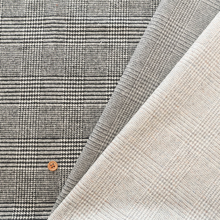 Bishu Washable Tweed Fabric - Glen Check - nomura tailor