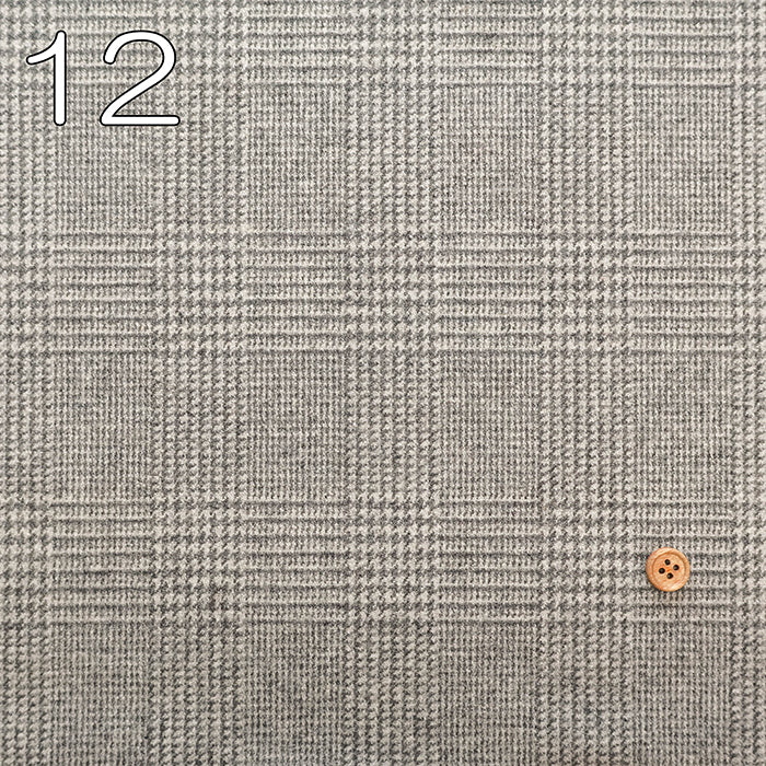 Bishu Washable Tweed Fabric - Glen Check - nomura tailor