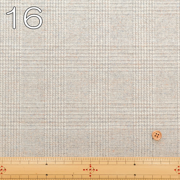 Bishu Washable Tweed Fabric - Glen Check - nomura tailor
