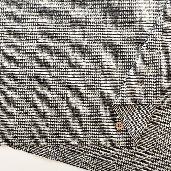 Bishu Washable Tweed Fabric - Glen Check - nomura tailor