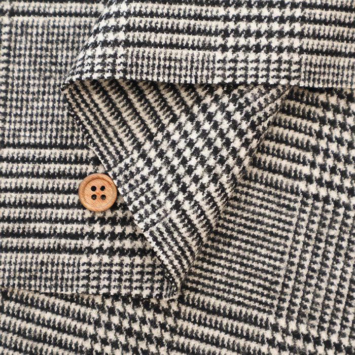 Bishu Washable Tweed Fabric - Glen Check - nomura tailor
