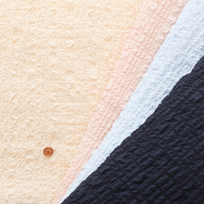 Polyester Bumpy Texture Check Fabric - Plain - nomura tailor