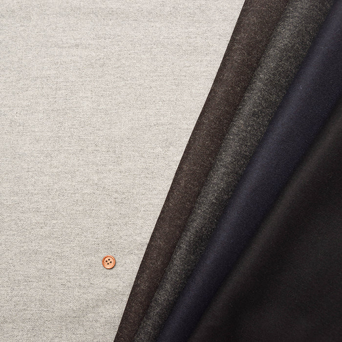 Cashmere Blend Washable Flannel Fabric - Plain - nomura tailor