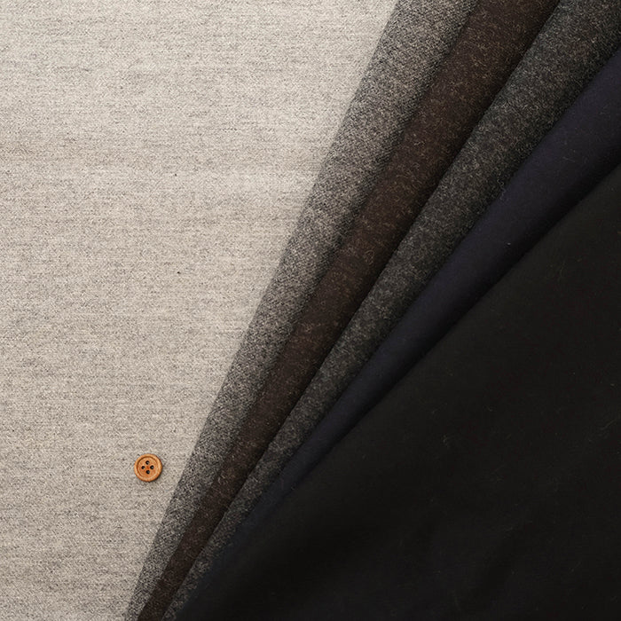 Cashmere Blend Washable Flannel Fabric - Plain - nomura tailor