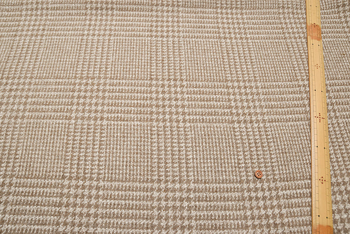 Glen Check Pattern Tweed Fabric - nomura tailor