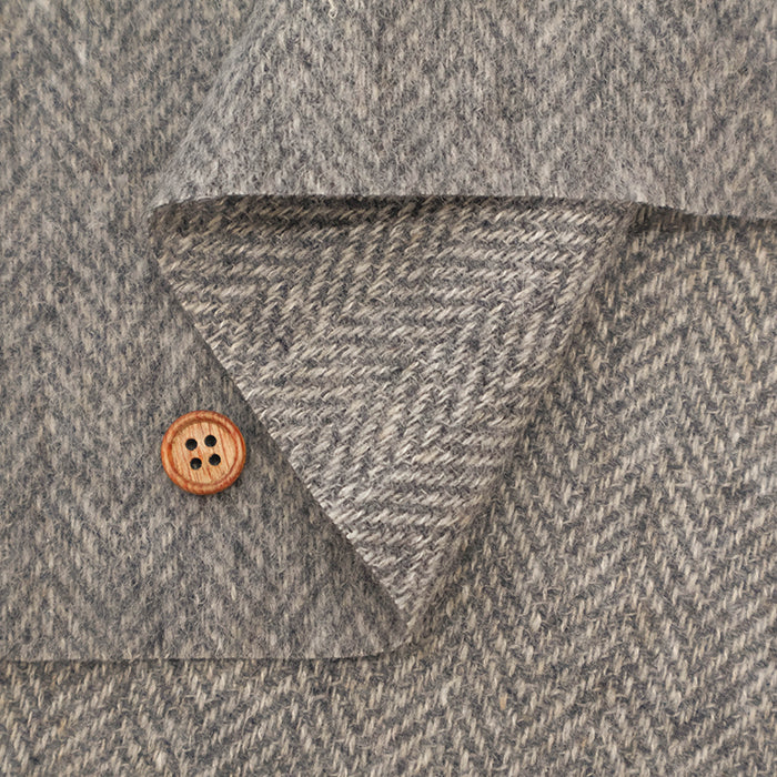 Wool × Linen Herringbone Beaver Fabric - nomura tailor