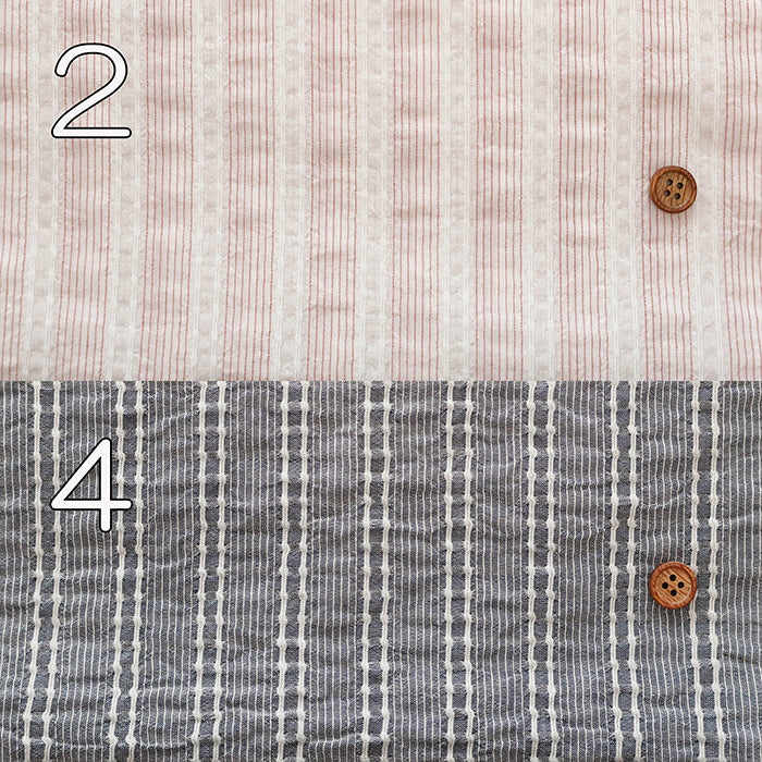 Silk-blend Washer Fabric - Striped - nomura tailor