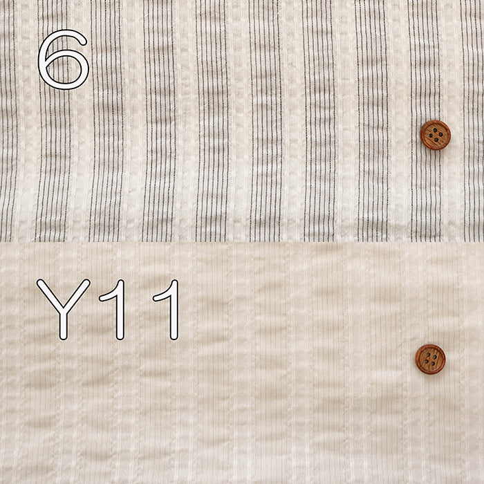 Silk-blend Washer Fabric - Striped - nomura tailor