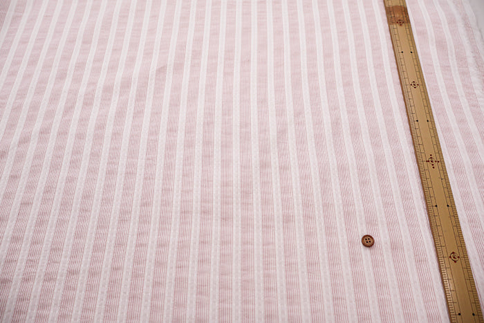 Silk-blend Washer Fabric - Striped - nomura tailor