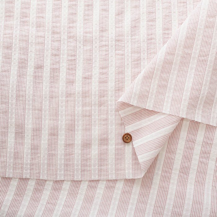 Silk-blend Washer Fabric - Striped - nomura tailor