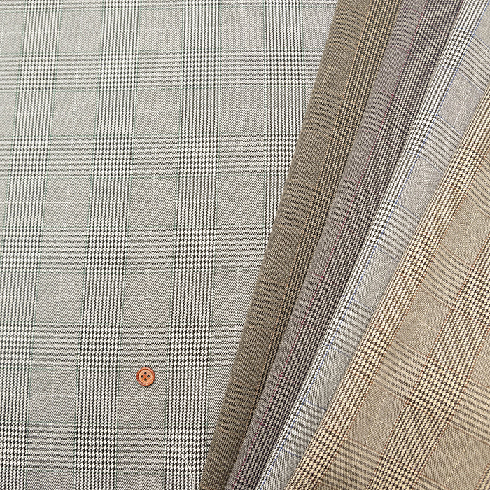 Polyester Wool-Like Fabric - Glen Check - nomura tailor
