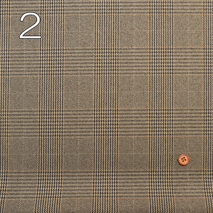 Polyester Wool-Like Fabric - Glen Check - nomura tailor