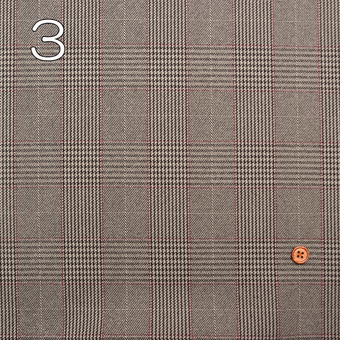 Polyester Wool-Like Fabric - Glen Check - nomura tailor