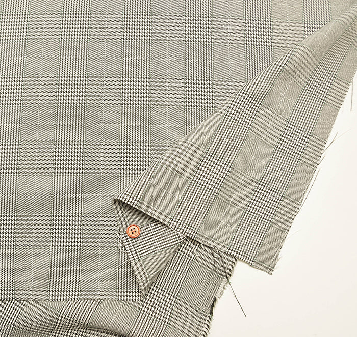 Polyester Wool-Like Fabric - Glen Check - nomura tailor