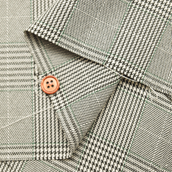 Polyester Wool-Like Fabric - Glen Check - nomura tailor