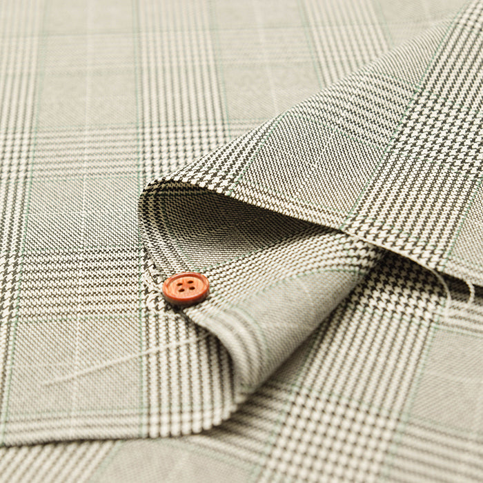 Polyester Wool-Like Fabric - Glen Check - nomura tailor