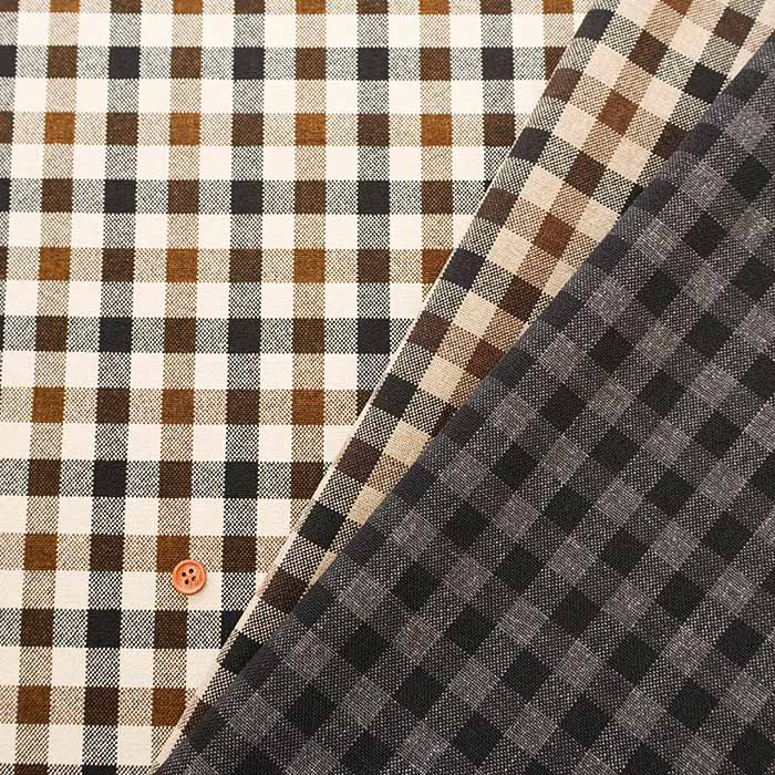 Polyester Wool-Like Fabric - Block Check - nomura tailor