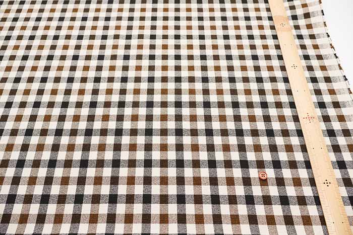 Polyester Wool-Like Fabric - Block Check - nomura tailor