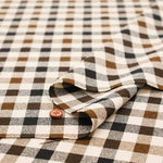 Polyester Wool-Like Fabric - Block Check - nomura tailor