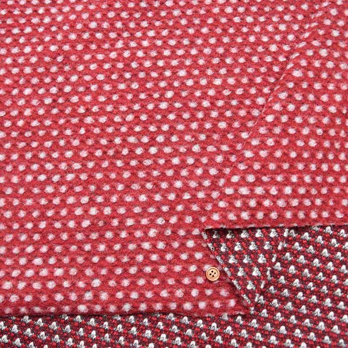 Made in Italy Polyester Sliver Jacquard Fabric - Polka Dot - nomura tailor