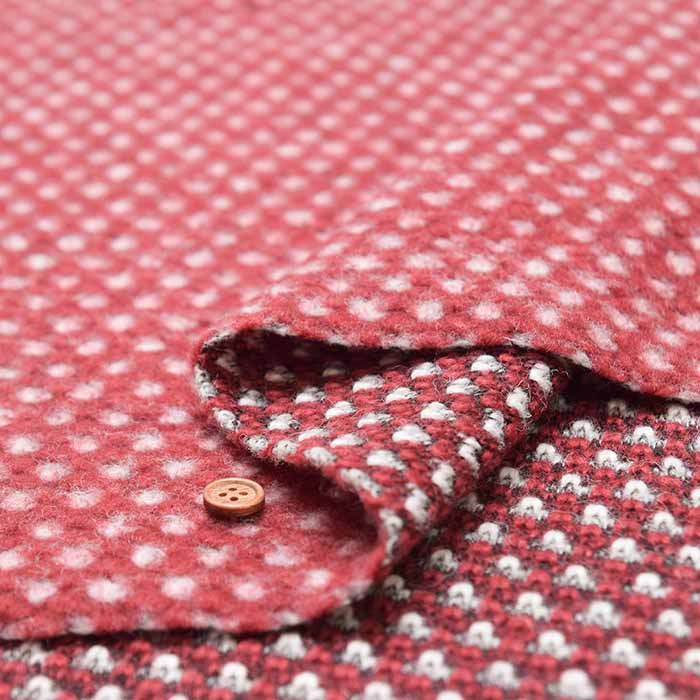 Made in Italy Polyester Sliver Jacquard Fabric - Polka Dot - nomura tailor