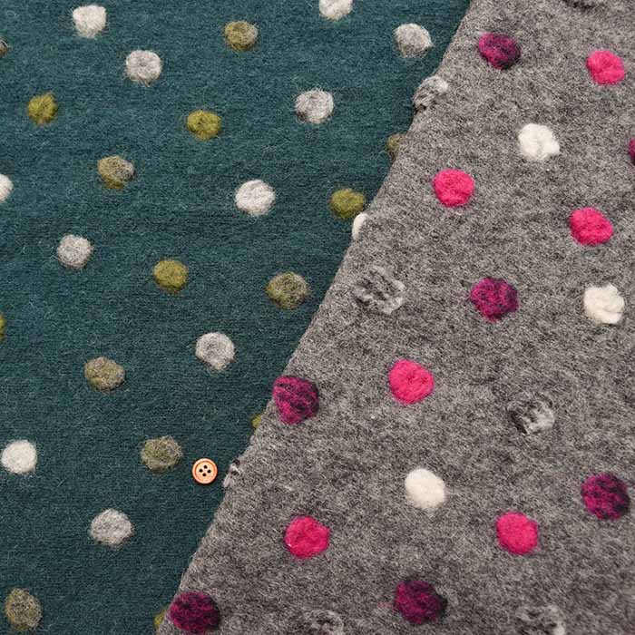 Italian BETA Sliver Knit Fabric - Polka Dot - nomura tailor