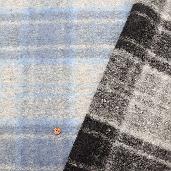 Italy-Made Evolution Tex Sliver Knit Fabric - Check - nomura tailor