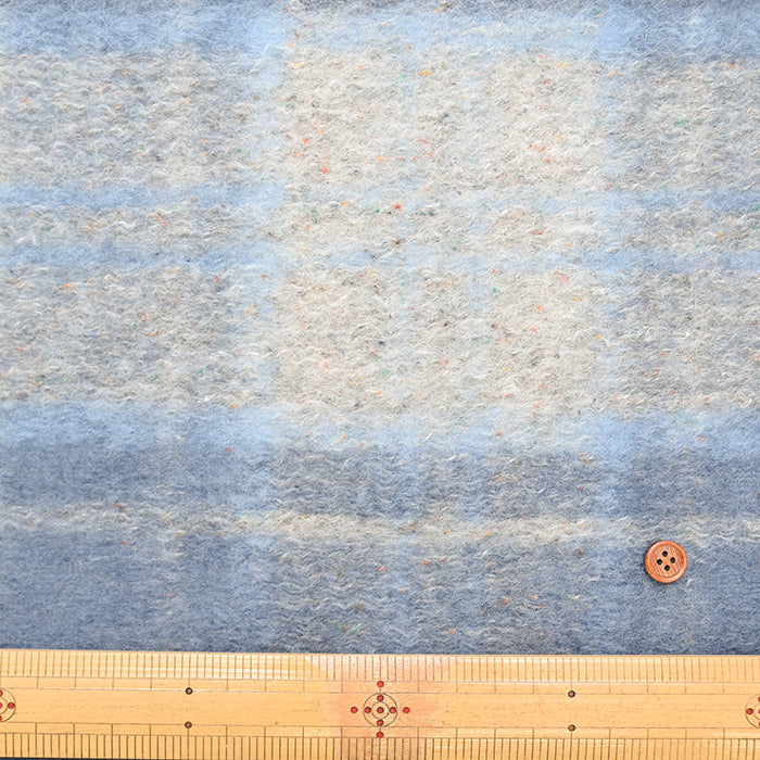 Italy-Made Evolution Tex Sliver Knit Fabric - Check - nomura tailor