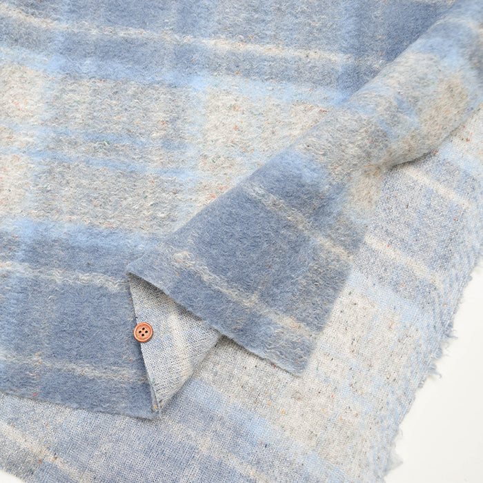 Italy-Made Evolution Tex Sliver Knit Fabric - Check - nomura tailor