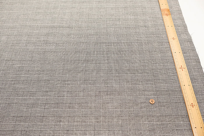 Made in Italy Viscose Glen Check Pattern Fabric - nomura tailor