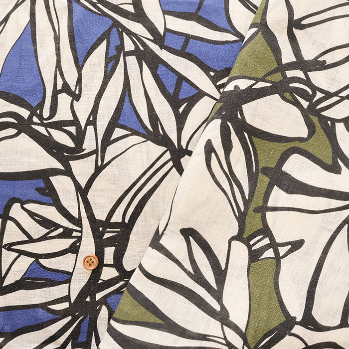 Made in ItalyLinen Print Fabric - Botanical - nomura tailor