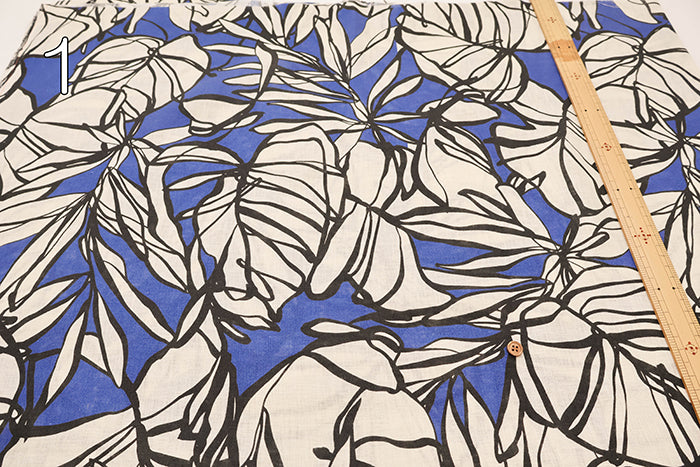 Made in ItalyLinen Print Fabric - Botanical - nomura tailor