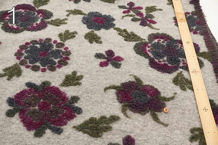 Made in Italy Evolution tex Sliver Jacquard Fabric - Flower - nomura tailor
