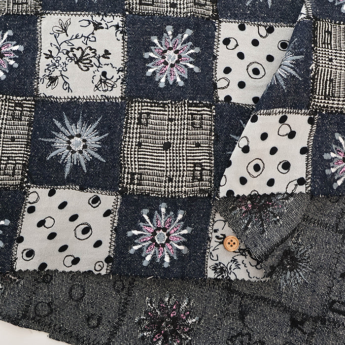 Made in India AP FASHION Embroidered Patchwork Fabric - nomura tailor
