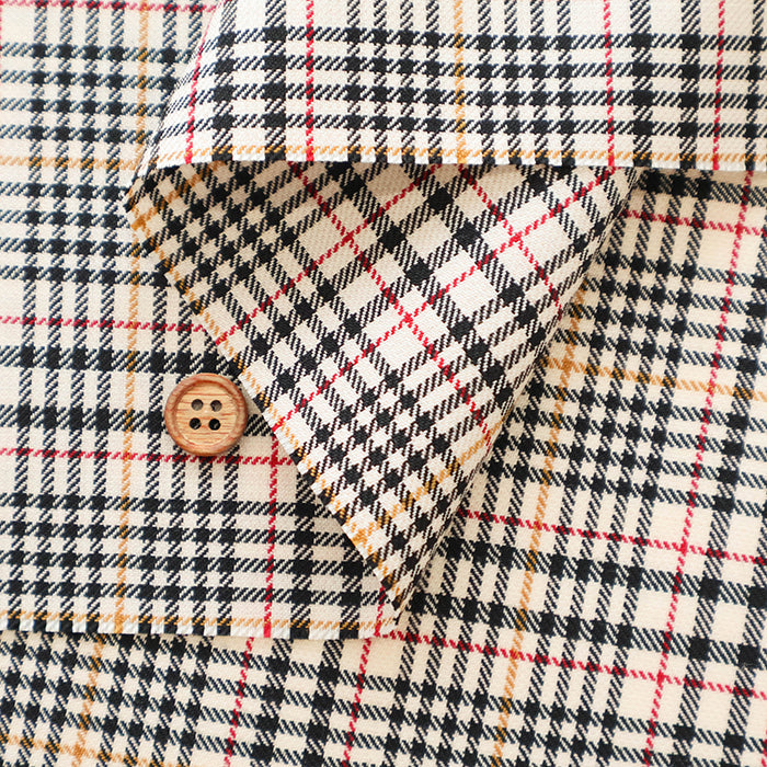 Made in Italy Wool Tartan Check Fabric - nomura tailor