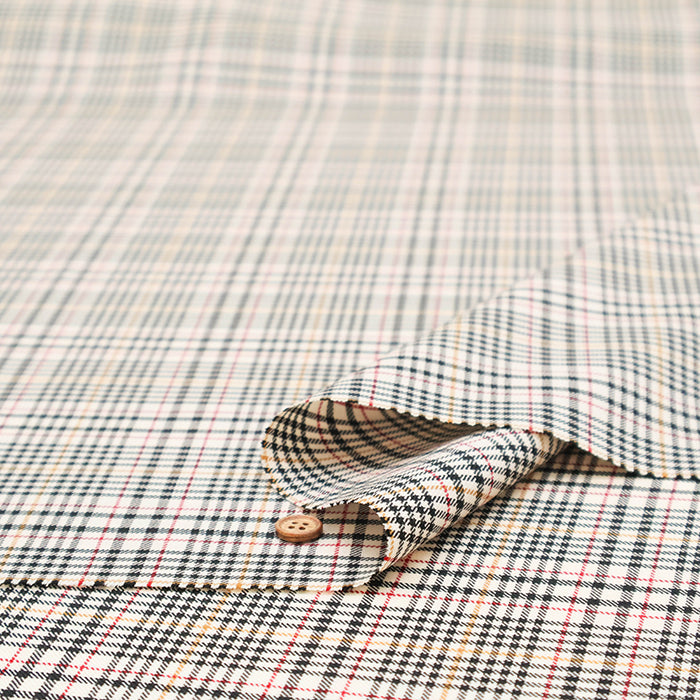 Made in Italy Wool Tartan Check Fabric - nomura tailor
