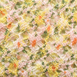 Made in India Polyester Shirring Fabric - Flower - nomura tailor