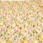 Made in India Polyester Shirring Fabric - Flower - nomura tailor