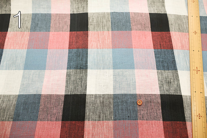 Linen Yarn-Dyed Check Fabric - nomura tailor