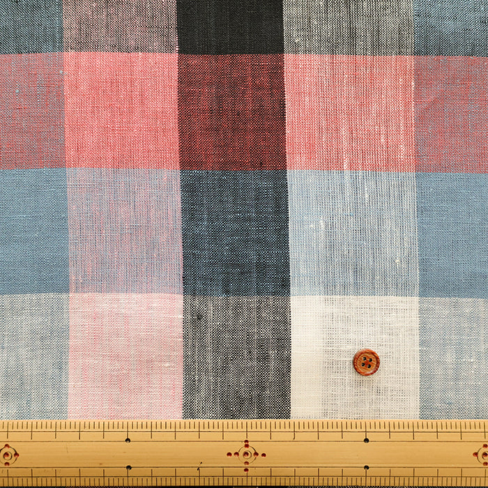 Linen Yarn-Dyed Check Fabric - nomura tailor