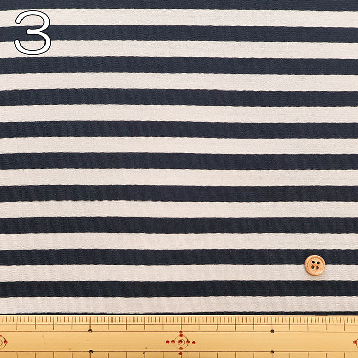 Cotton Knit Print Fabric - Border - nomura tailor