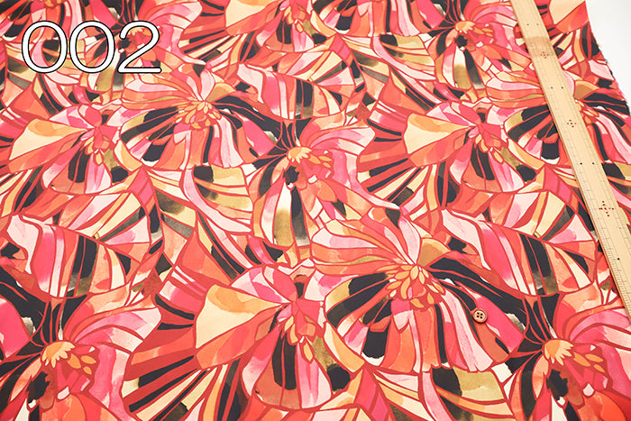 Made in Italy Polyester Inkjet Print Satin Print Fabric - Flower - nomura tailor