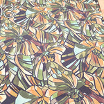 Made in Italy Polyester Inkjet Print Satin Print Fabric - Flower - nomura tailor