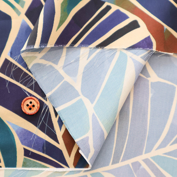 Made in Italy Polyester Inkjet Print Satin Print Fabric - Flower - nomura tailor