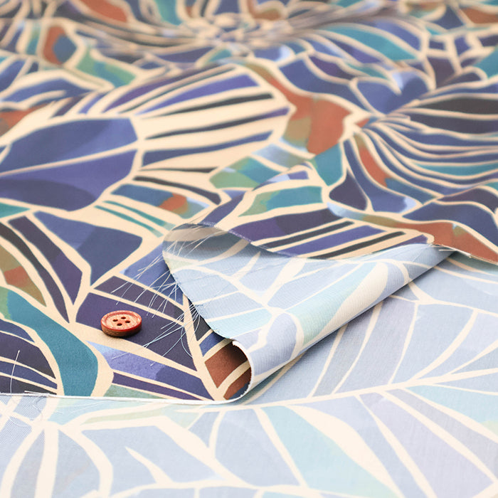 Made in Italy Polyester Inkjet Print Satin Print Fabric - Flower - nomura tailor