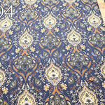 Made in Italy Polyester Inkjet Print Satin Print Fabric Paisley- Flower - nomura tailor