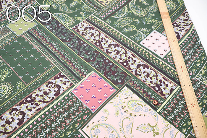 Made in Italy Polyester Inkjet Print Satin Print Fabric - Paisley - nomura tailor